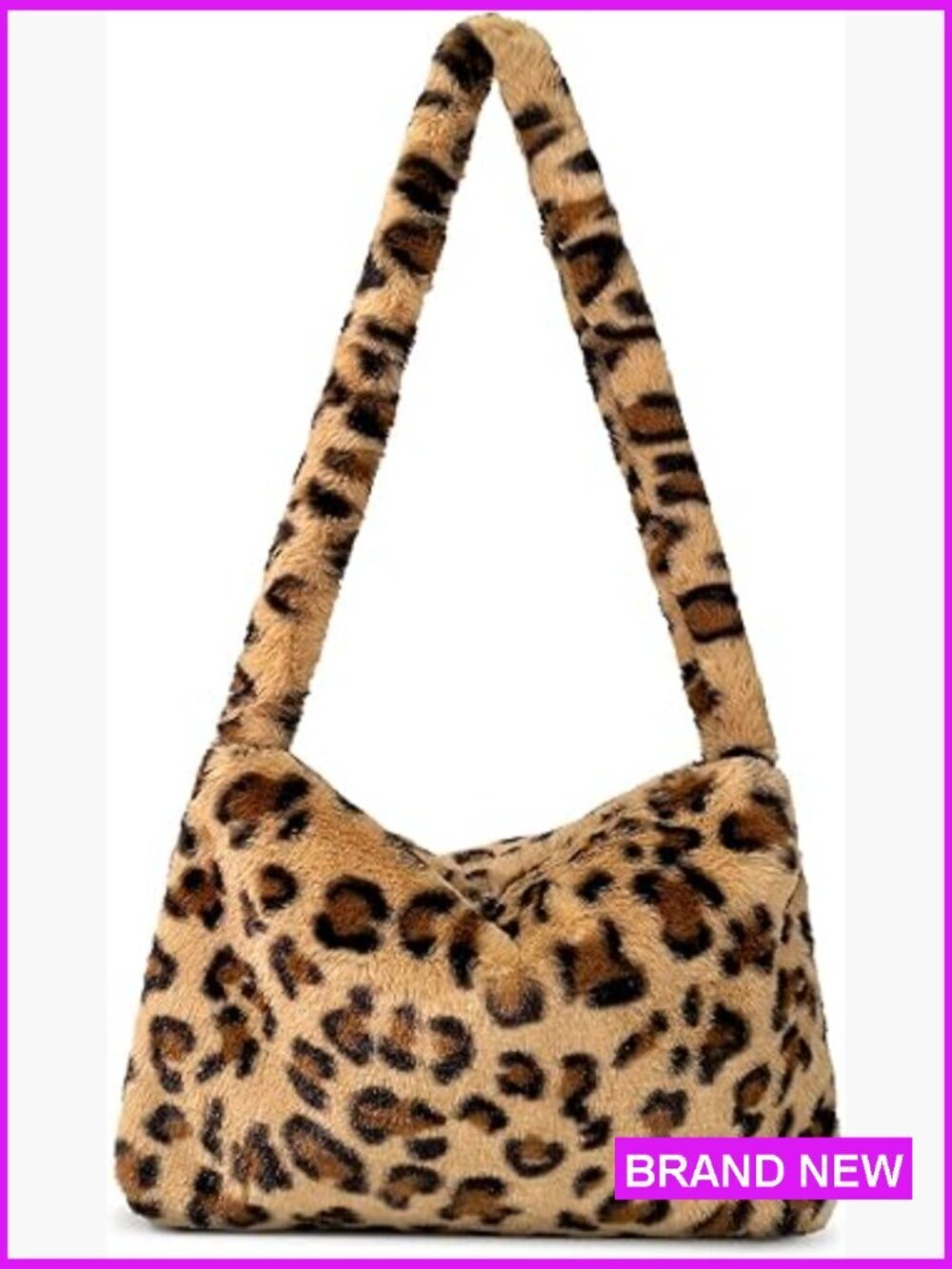 Faux Fur Tote Bag Y2K Fluffy Hobo Shoulder Bag Large Plush Purse